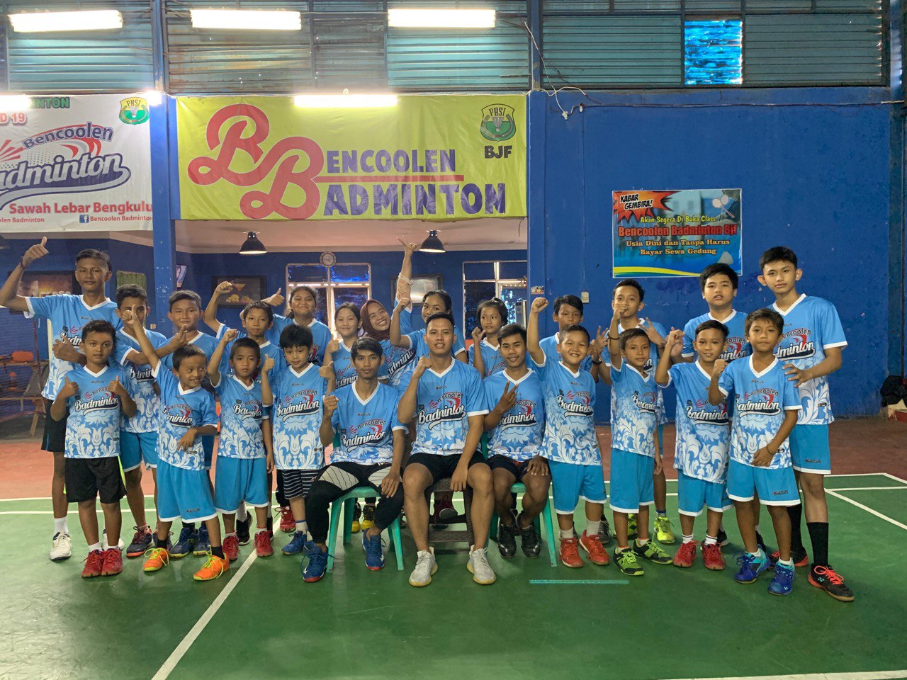 Club training session at Jayaprana Badminton Center